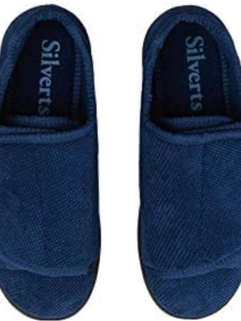 Men's Navy Corduroy Slip-On Comfort Loafers with Adjustable Strap